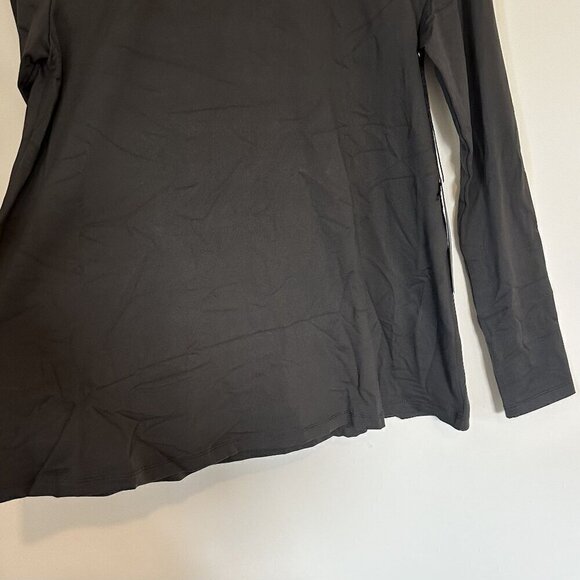 NWT Susana Monaco Gray Mock Neck Essential Long Sleeve Shirt - Small - Picture 4 of 5